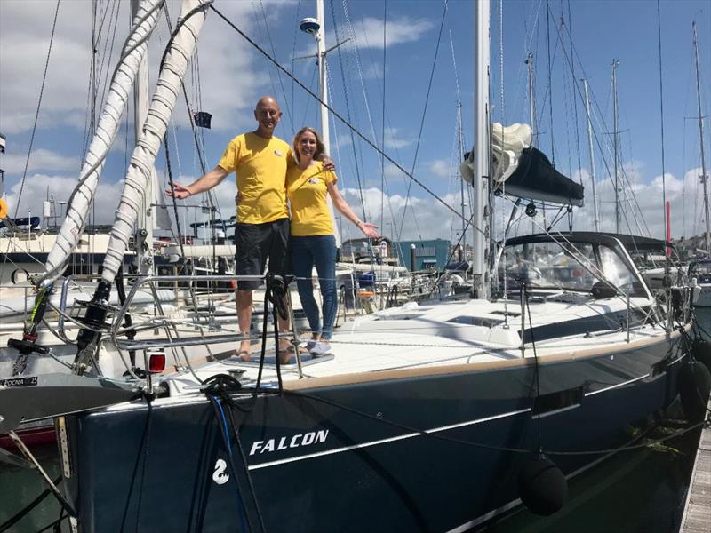 Ade and Bev Leppard on Falcon, a Beneteau Oceanis 45 - photo © World Cruising Club