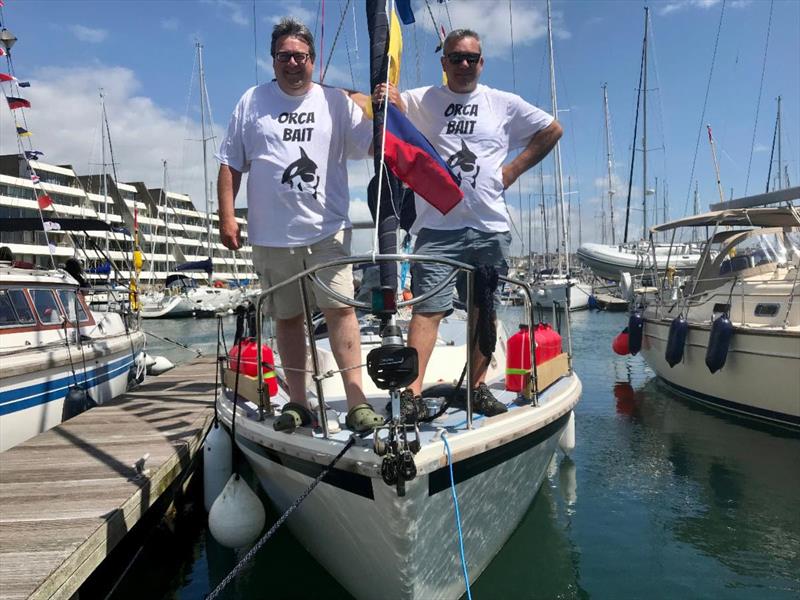 Gary and Larry on Westerly Konsort Katy, fearing they may be Orca food as the smallest boat in the rally. - photo © World Cruising Club