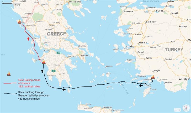 Turkey and Greece - Map photo copyright SV Red Roo taken at  and featuring the Cruising Yacht class