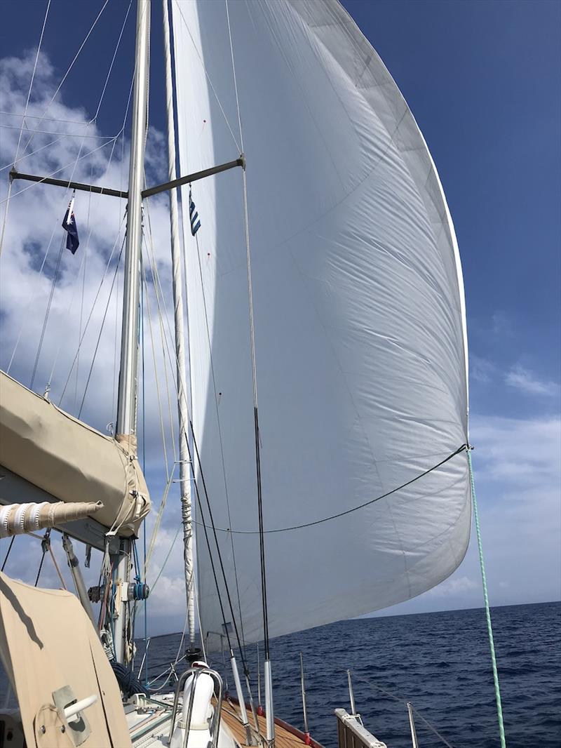 Sailing to Corfu photo copyright SV Red Roo taken at  and featuring the Cruising Yacht class