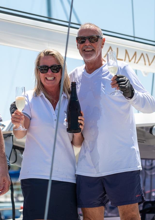 Anete et Mario, ALMAVIVA crew photo copyright Amel taken at  and featuring the Cruising Yacht class