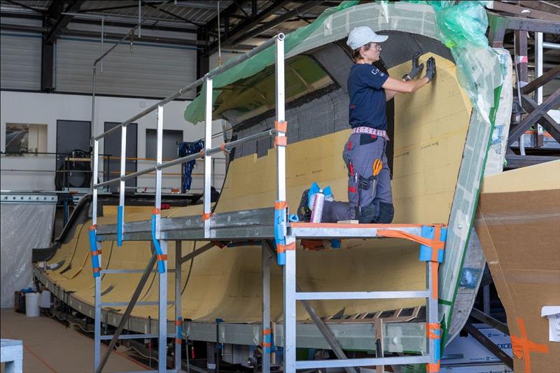 Gunboat 68 construction photo copyright Gunboat factory / Gilles Martin-Raget taken at  and featuring the Cruising Yacht class