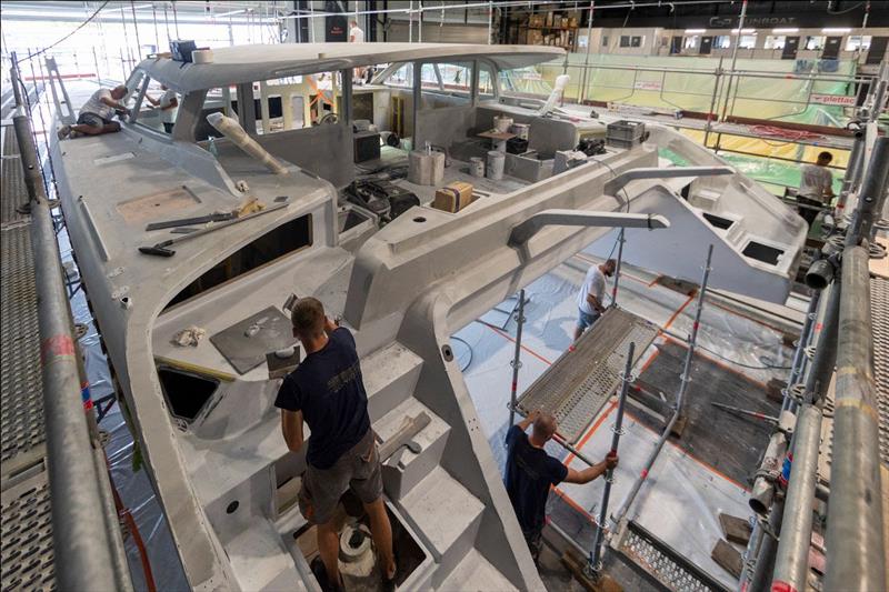 Gunboat 68 construction - photo © Gunboat factory / Gilles Martin-Raget