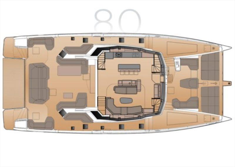 Saloon / Cockpit - Galley Up version - Fountaine Pajot New 80 photo copyright Multihull Solutions taken at  and featuring the Cruising Yacht class