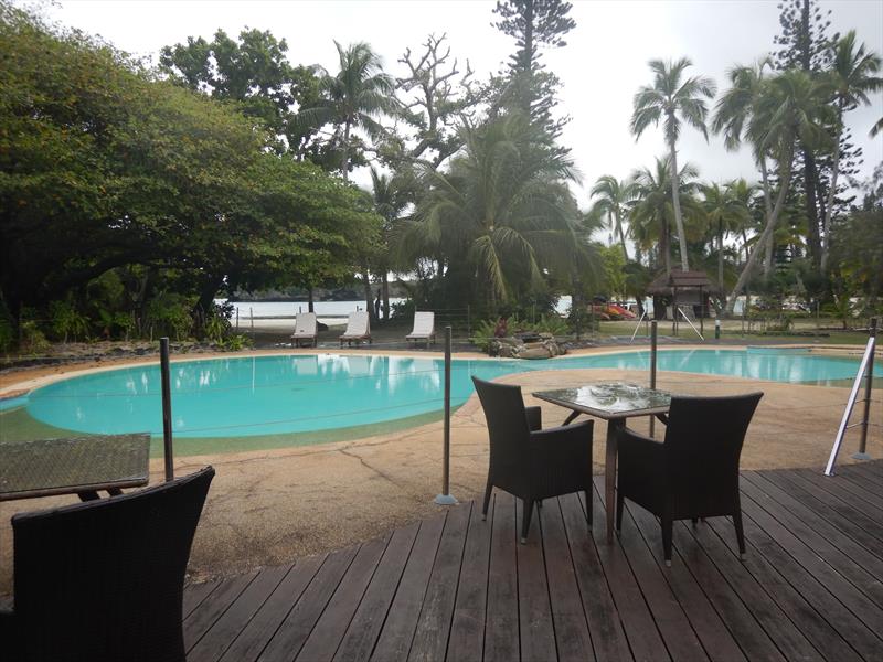 Lunch by the pool - photo © Andrew and Clare Payne / Freedom and Adventure