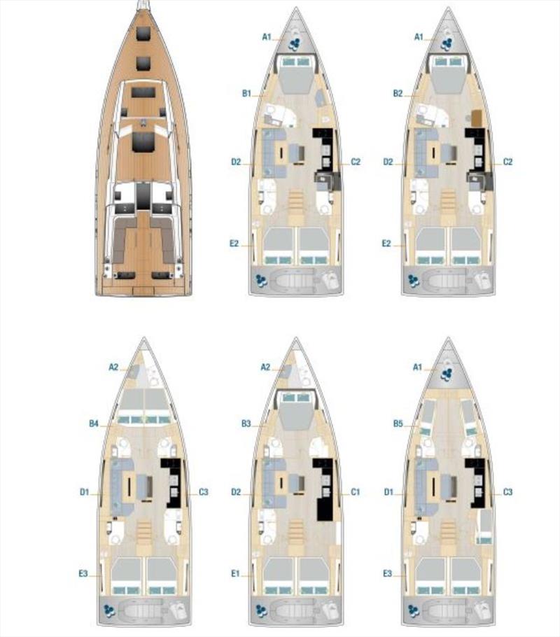 Hanse 510 layout photo copyright Windcraft Yachts taken at  and featuring the Cruising Yacht class