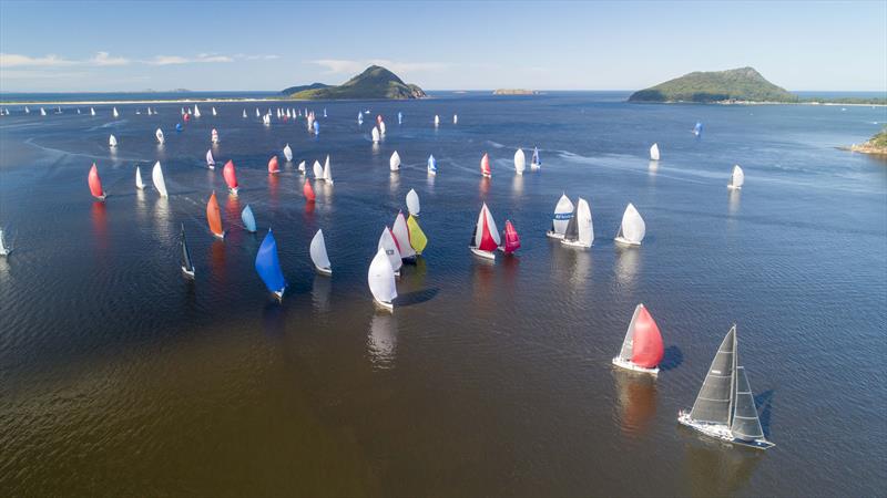 Even with all the run off after the floods, 'the bay' is wonderful sight photo copyright Sail Port Stephens taken at Corlette Point Sailing Club and featuring the Cruising Yacht class