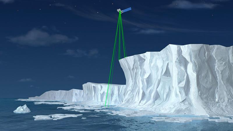 Illustration of NASA's Ice, Cloud and land Elevation Satellite-2 (ICESat-2) photo copyright NASA taken at  and featuring the Cruising Yacht class