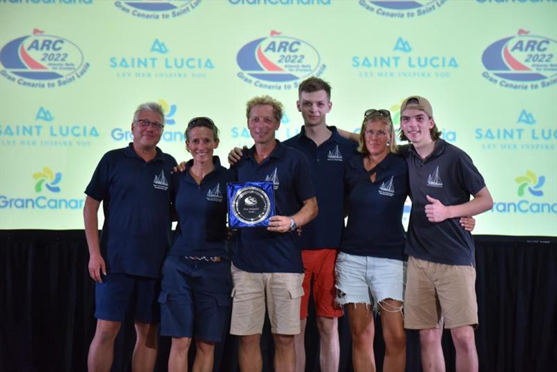 ARC 2022 prizegiving photo copyright World Cruising Club taken at  and featuring the Cruising Yacht class