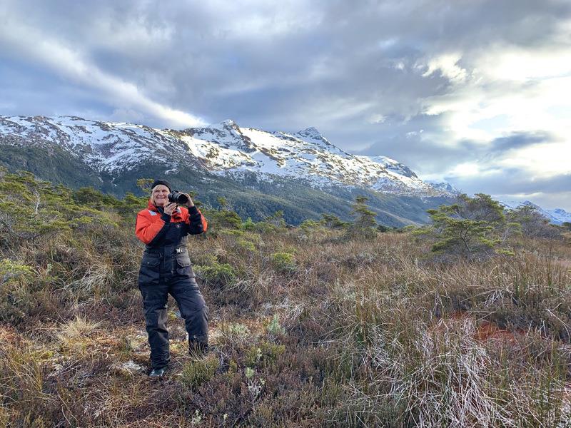 Susanne on photo expedition at Caleta Olla in the Beagle channel - Patagonia photo copyright Lars Hellman taken at  and featuring the Cruising Yacht class