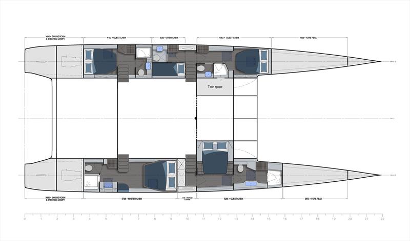 Gunboat 70 GA, galley up - photo © Gunboat