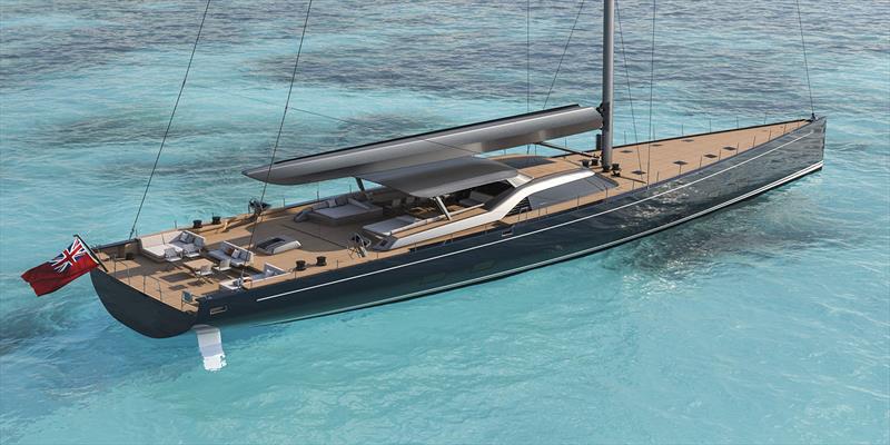 Project 405 Nilaya - rendering by Nauta Design - no stern name - photo © Royal Huisman