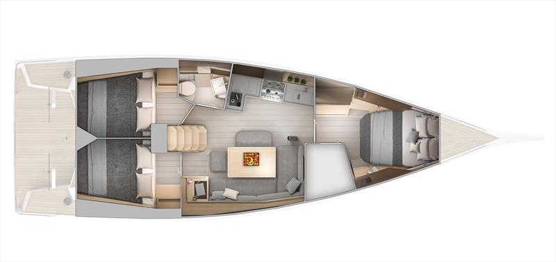Grand Soleil 40 - Standard layout photo copyright Grand Soleil Yachts taken at  and featuring the Cruising Yacht class