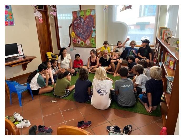 World ARC 2023-24 - GALAP PA Summer School Circle Group photo copyright World Cruising Club taken at  and featuring the Cruising Yacht class