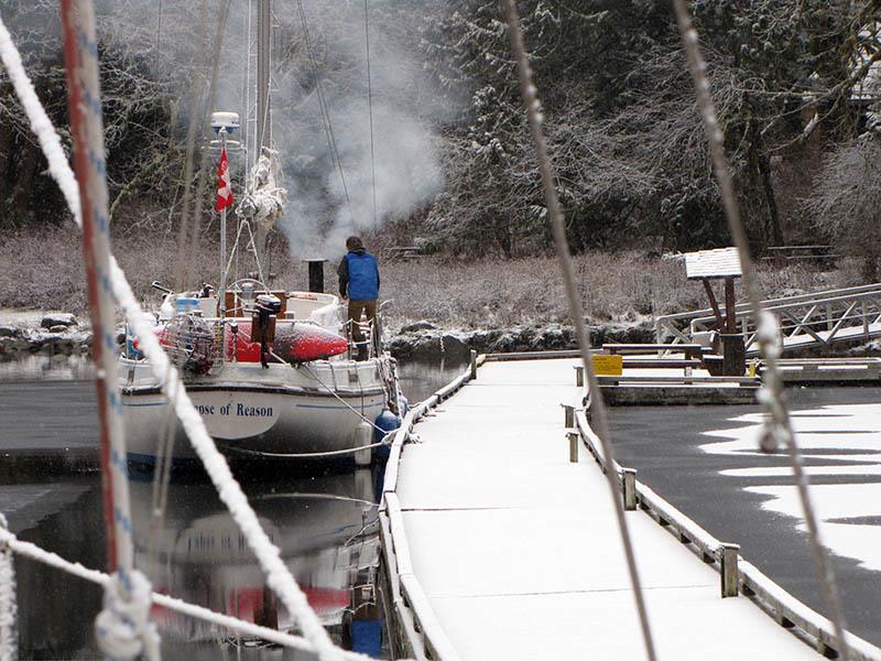 Lapse of Reason at the dock in Princess Louisa Inlet photo copyright Mary Anne Unrau taken at  and featuring the Cruising Yacht class