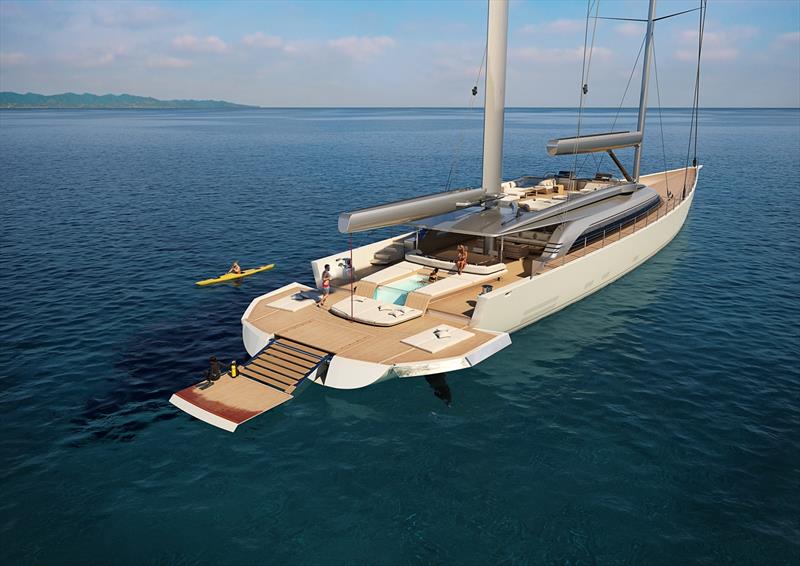 60m ketch KAZE photo copyright Philippe Briand taken at  and featuring the Cruising Yacht class