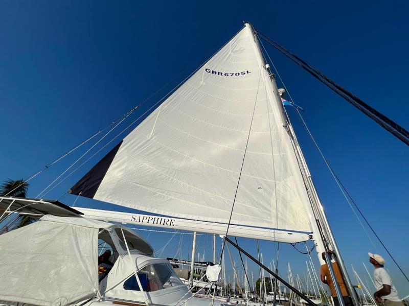 New mainsail photo copyright Simon Phillips taken at Ocean Cruising Club and featuring the Cruising Yacht class