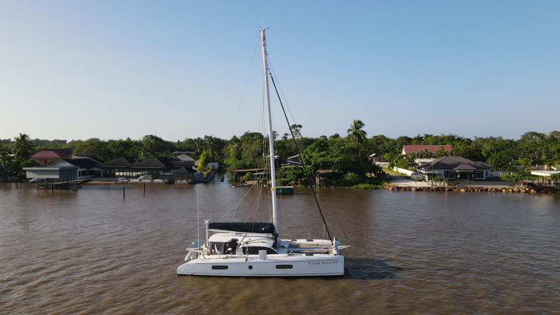 Time Bandit on Suriname River photo copyright Stuart Letton taken at  and featuring the Cruising Yacht class