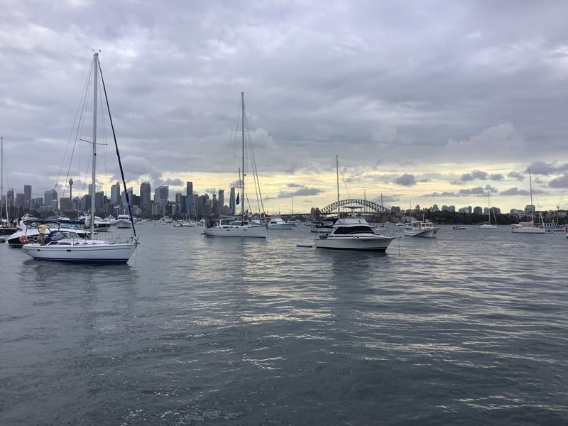 In Sydney Harbour waiting for the fireworks photo copyright Phil and Sarah Tadd taken at  and featuring the Cruising Yacht class