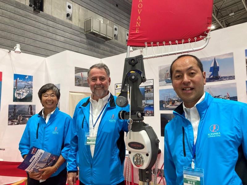 OCC Port Officer Kirk Patterson with his employees at the boat show in Yokohama photo copyright Ocean Cruising Club taken at  and featuring the Cruising Yacht class