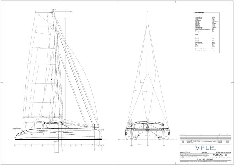 Outremer 52 Sail Plan photo copyright Outremer Catamarans taken at  and featuring the Cruising Yacht class