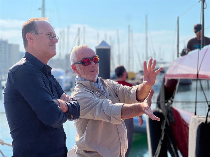 Onlookers witnessed the gentle splash of an incredibly lightweight, high-performance 80 footer - photo © Gunboat