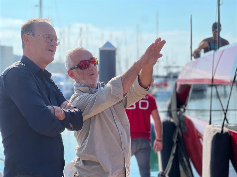 Onlookers witnessed the gentle splash of an incredibly lightweight, high-performance 80 footer photo copyright Gunboat taken at  and featuring the Cruising Yacht class