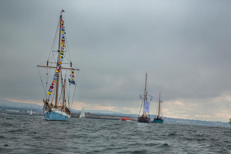 Three of Ireland's wooden sail training vessels in the same waters together! - photo © Leszek Wolnik
