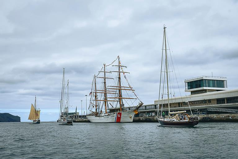 The US Coastguard barque Eagle added to the sense of occasion in Funchal for the Nautical Parade - Saoirse Circumnavigation centenary celebration - photo © Leszek Wolnik