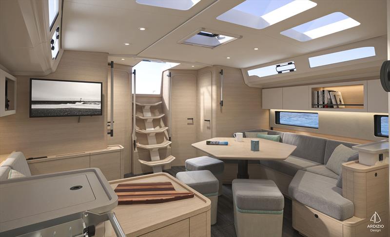 Dufour 44 Sailboat - Saloon photo copyright Dufour Yachts taken at  and featuring the Cruising Yacht class