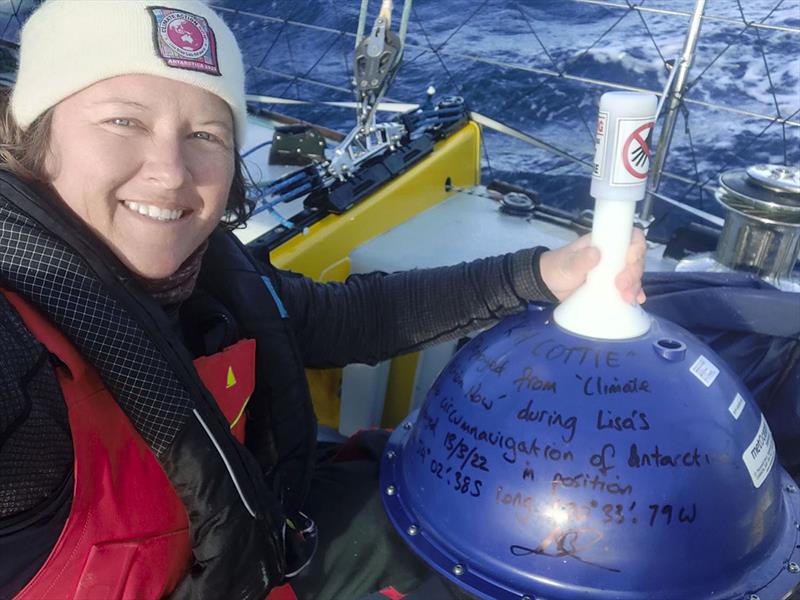 Lisa Blair on Day 22 - Data collection photo copyright Carolyn Grant taken at  and featuring the Cruising Yacht class