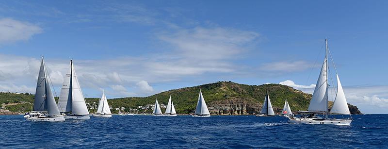 Oyster yachts starting the Oyster World Rally last weekend. A 27,000-mile fully-supported round the world adventure photo copyright Rick Tomlinson / OysterYachts taken at  and featuring the Cruising Yacht class