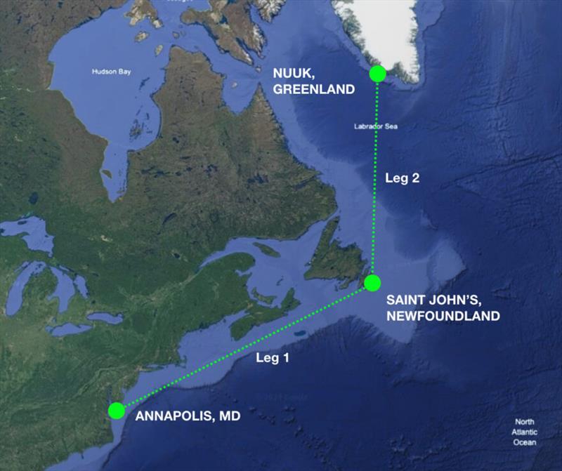 Route map for Ocean Research Projects's 2024 expedition - photo © Matt Rutherford