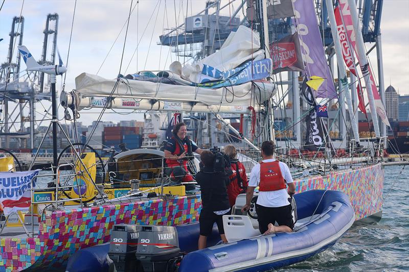 Lisa Blair arrives in Auckland from Sydney, after setting new record for crossing 'The Ditch' photo copyright  Ella Sagnol taken at Royal New Zealand Yacht Squadron and featuring the Cruising Yacht class