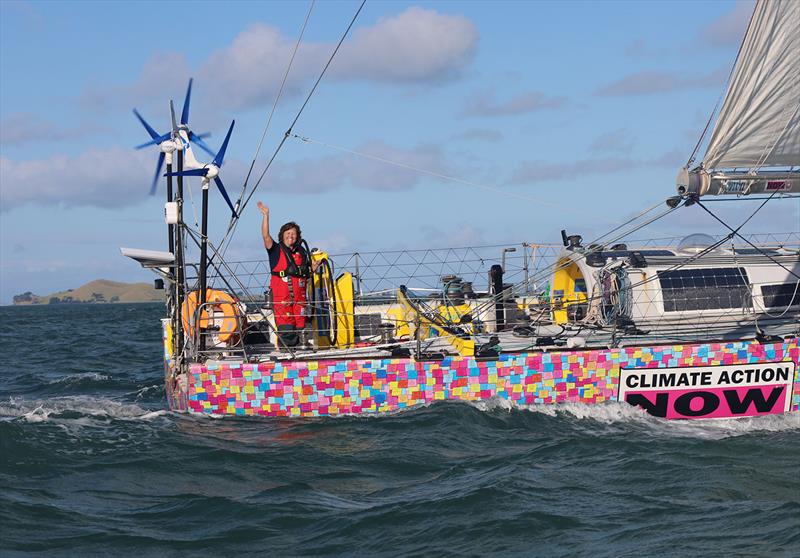 Lisa Blair arrives in Auckland from Sydney, after setting new record for crossing 'The Ditch' - photo ©  Ella Sagnol