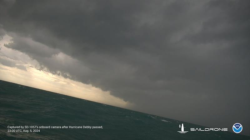 SD-1057 captured this photo as it sailed out of Hurricane Debby - photo © Saildrone