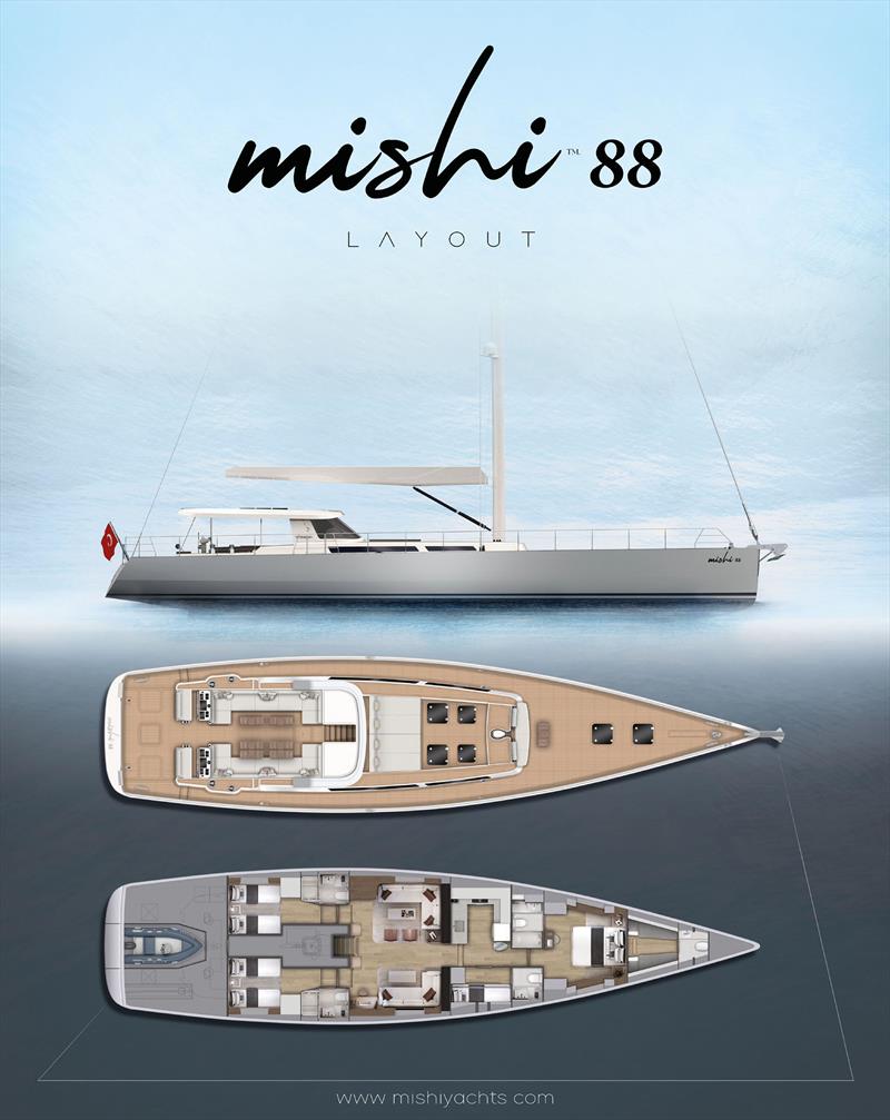 Mishi 88 layout - photo © Mishi Yachts