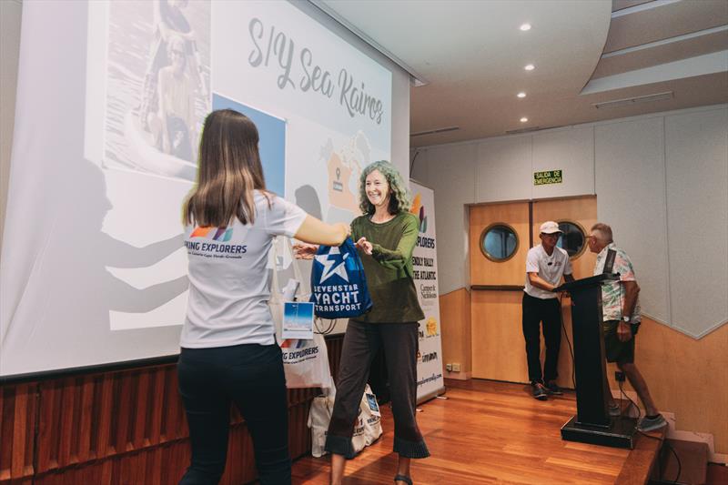 Giving welcome packs photo copyright Viking Explorers Rally taken at  and featuring the Cruising Yacht class
