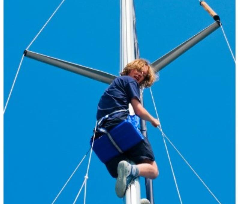 Ascending the mast photo copyright Island Cruising NZ taken at  and featuring the Cruising Yacht class