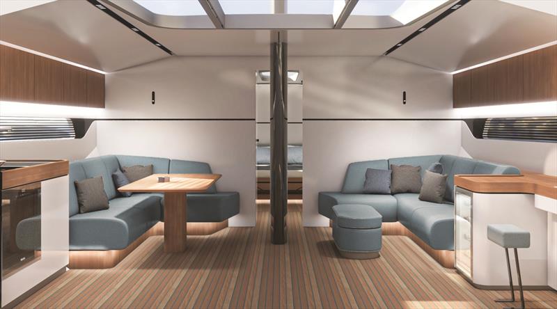 Mylius M60 main salon - photo © Mylius Yachts