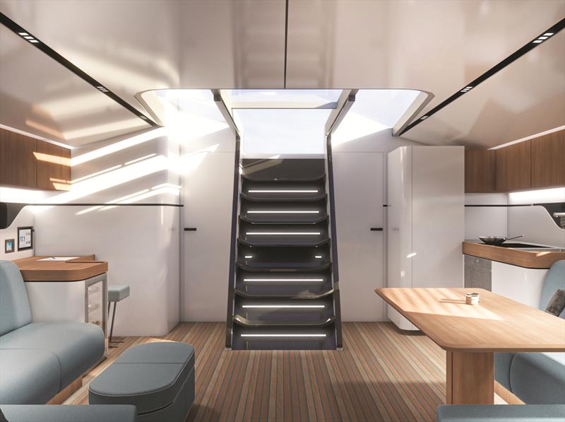 Mylius M60 main salon - photo © Mylius Yachts