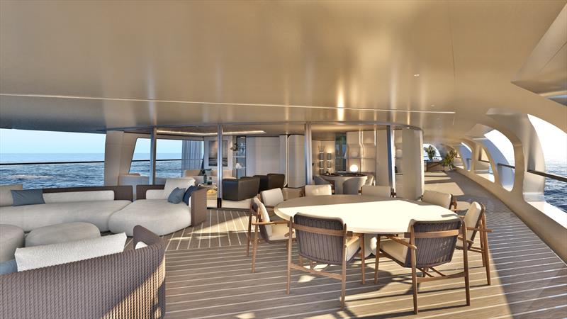 AERA main deck exterior aft photo copyright Royal Huisman taken at  and featuring the Cruising Yacht class