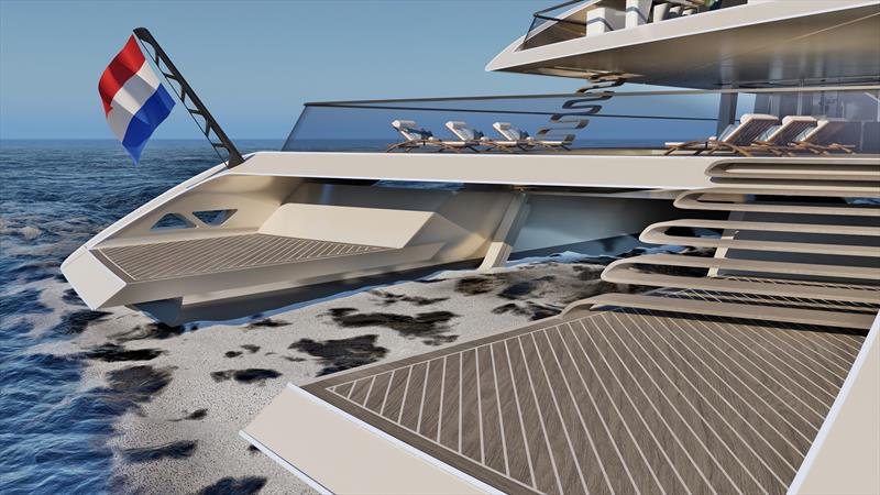 AERA swim platform photo copyright Royal Huisman taken at  and featuring the Cruising Yacht class