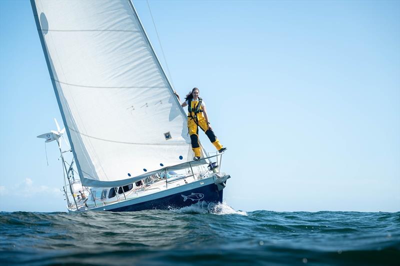 Tamara Klink aboard Sardinha-2 - photo © Marin LeRoux
