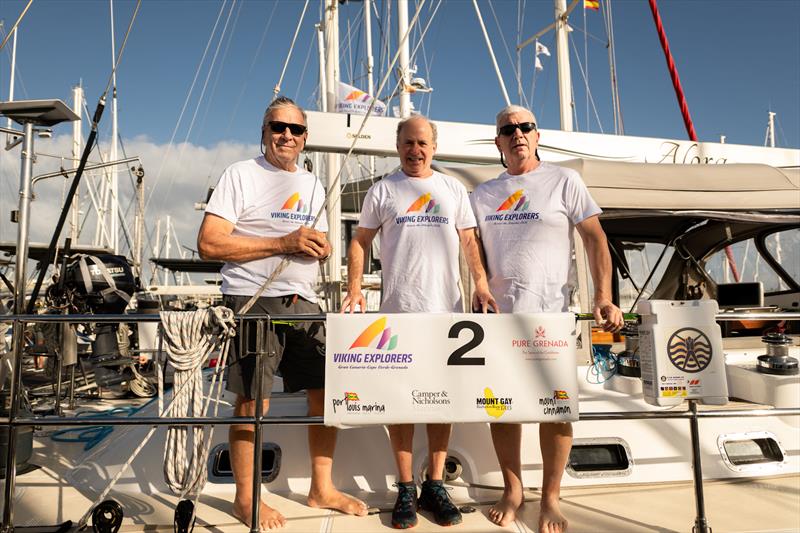 Alora crew as the Viking Explorers fleet departs from Las Palmas de Gran Canaria photo copyright Viking Explorers taken at  and featuring the Cruising Yacht class