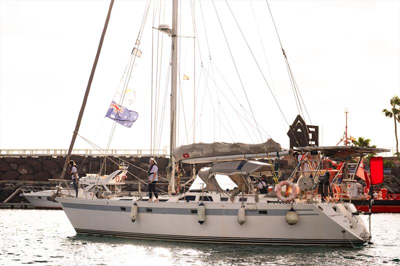 Thankfulness II (Mackintosh 47) as the Viking Explorers fleet departs from Las Palmas de Gran Canaria photo copyright Viking Explorers taken at  and featuring the Cruising Yacht class