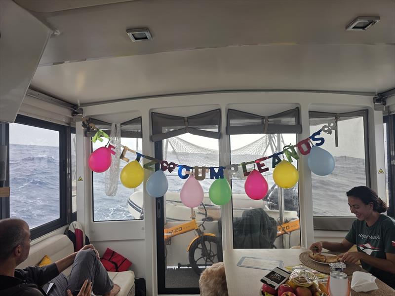 Birthday celebration for Kelly Jones on Casa de Brelly photo copyright Viking Explorers Rally taken at  and featuring the Cruising Yacht class