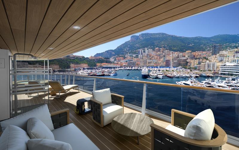 Desk on Explora photo copyright Explora Journeys taken at  and featuring the Cruising Yacht class