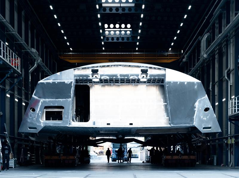 A first glimpse of Project 412's super-sized scale photo copyright Royal Huisman taken at  and featuring the Cruising Yacht class