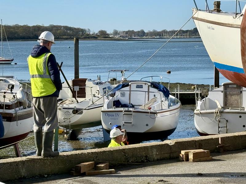 Dell Quay Sailing Club Cruiser lift in - photo © James Pound